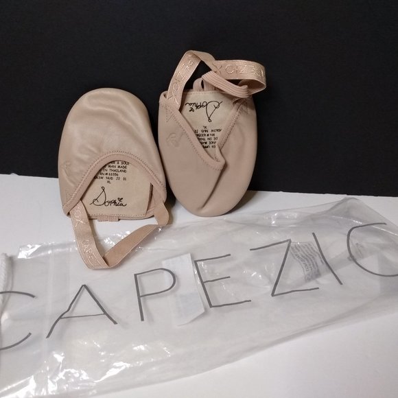 Capezio Sophia Lucia Leather Pirouette Lyrical Dance Half-Shoes Size XL - Picture 2 of 8